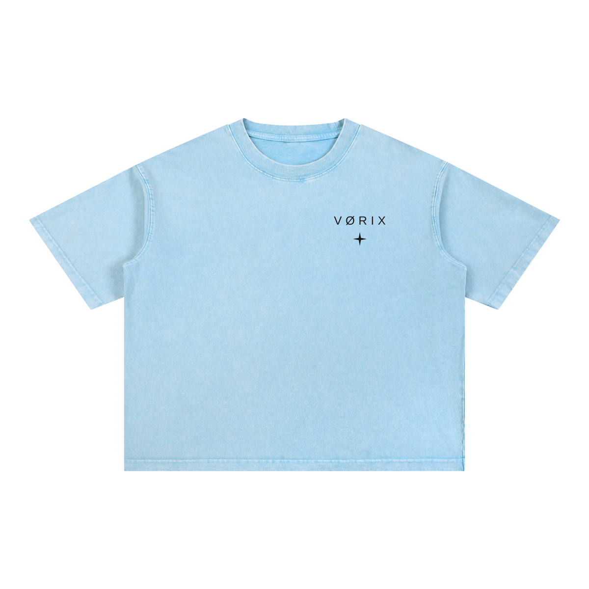 VORIX Noir / 003 oversized T-shirt in Sky Blue, front view