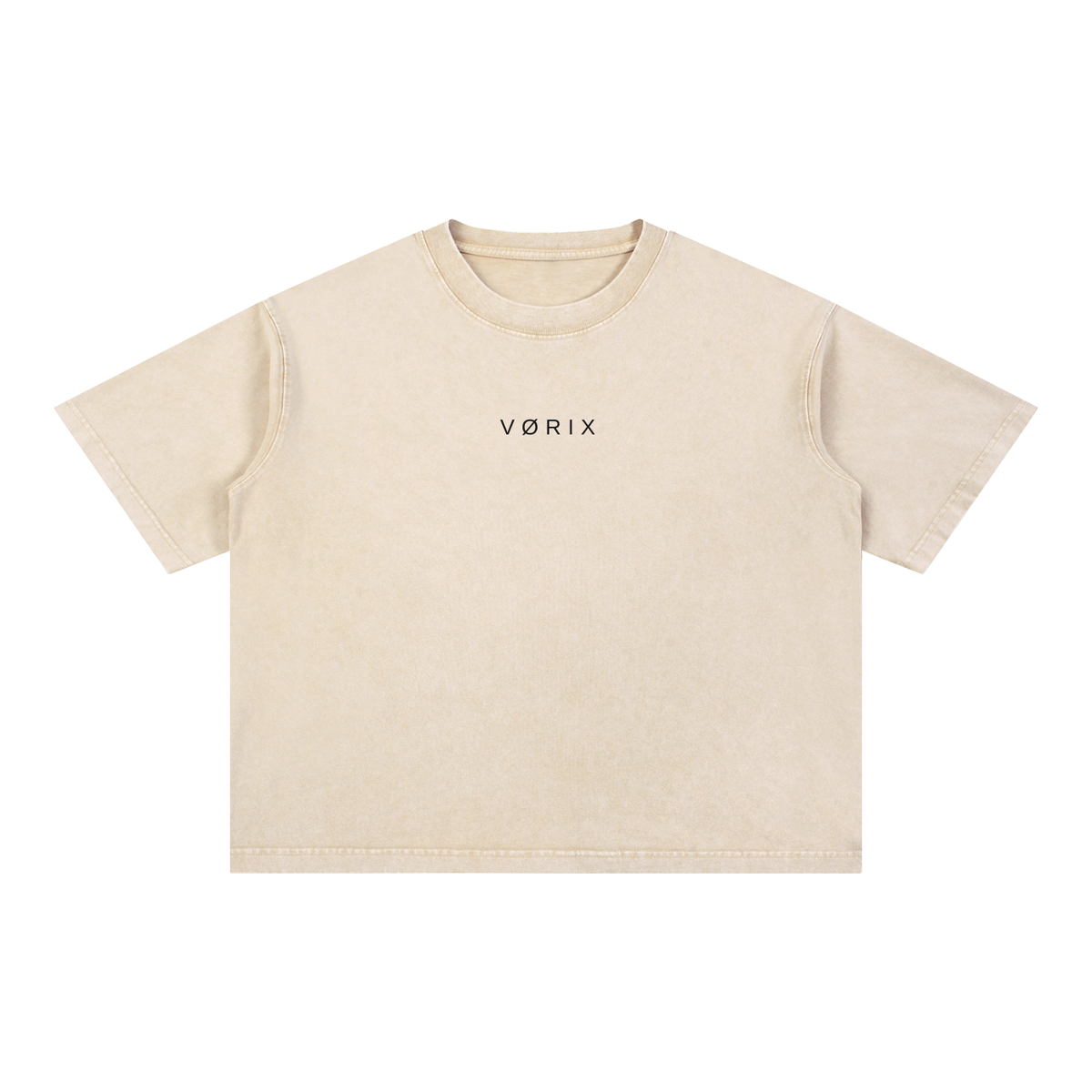 VORIX Division / 002 oversized T-shirt in Sand, front view
