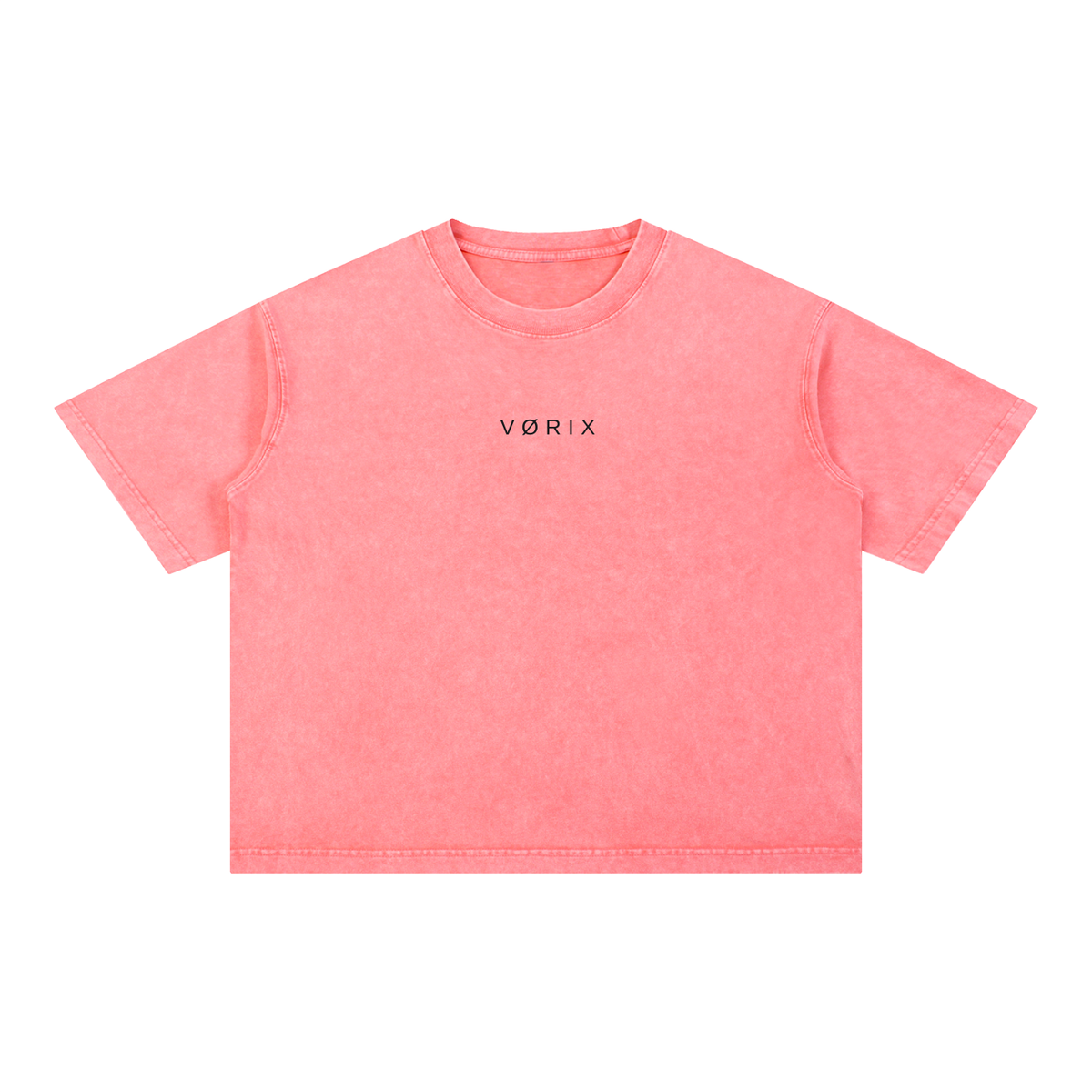 VORIX Division / 002 oversized T-shirt in Coral, front view