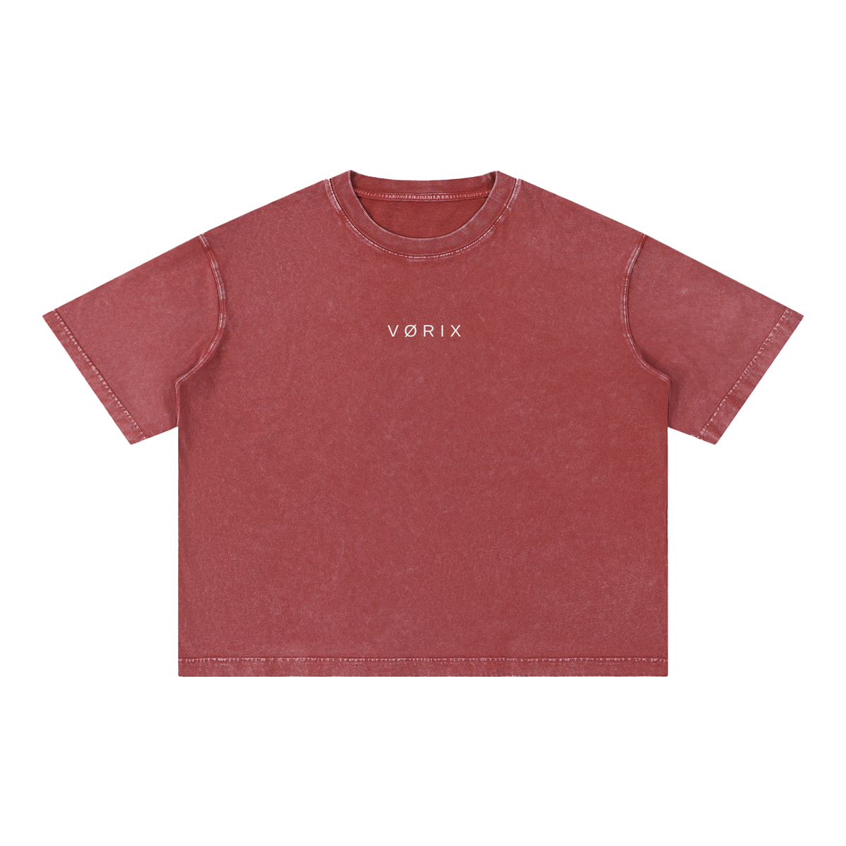VORIX Division / 002 oversized T-shirt in Red, front view