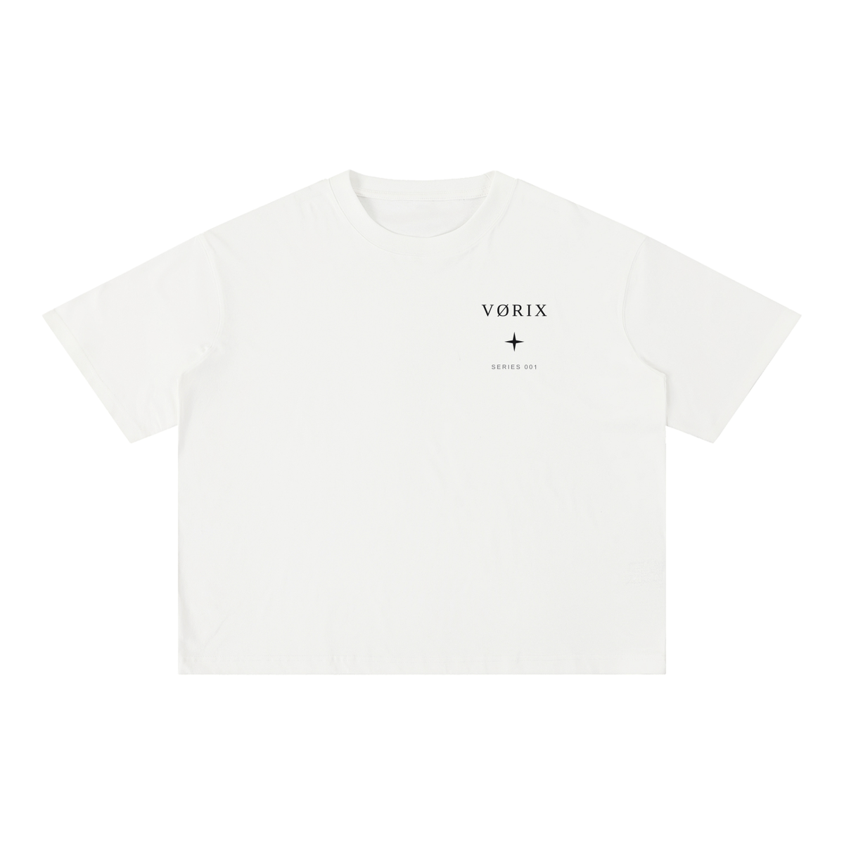 VORIX Signature / 001 oversized T-shirt in White, front view