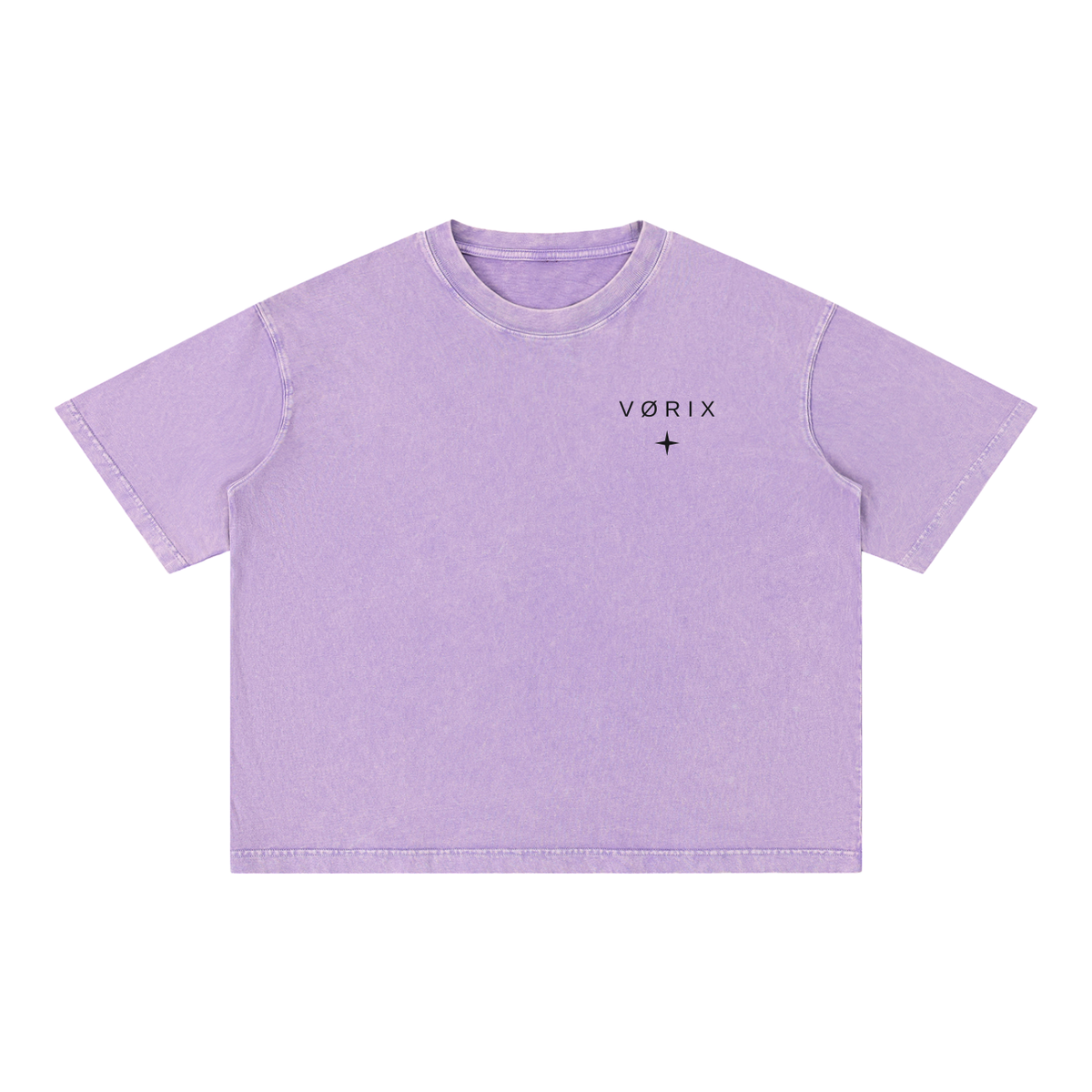 VORIX Noir / 003 oversized T-shirt in Lilac, front view