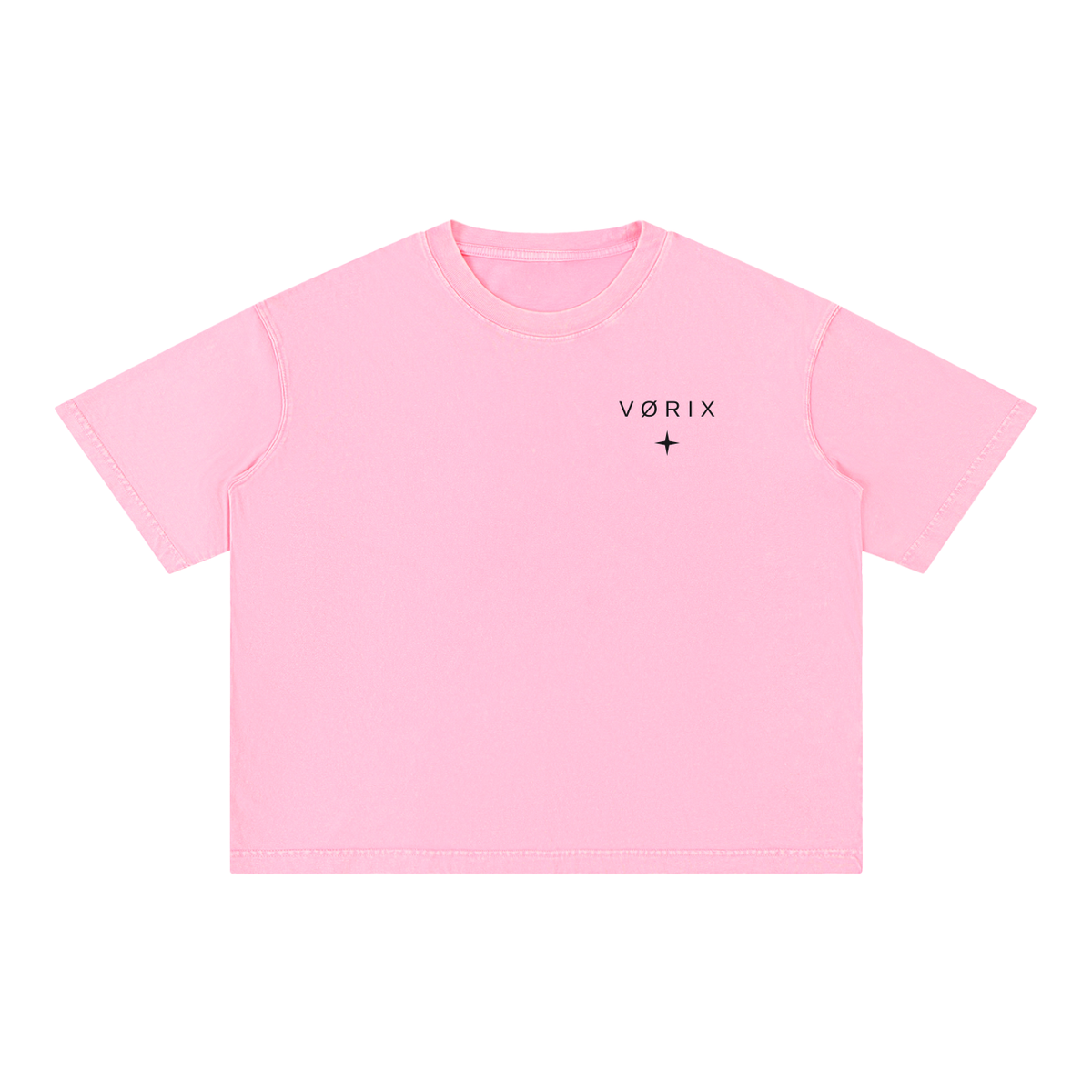 VORIX Noir / 003 oversized T-shirt in Light Pink, front view