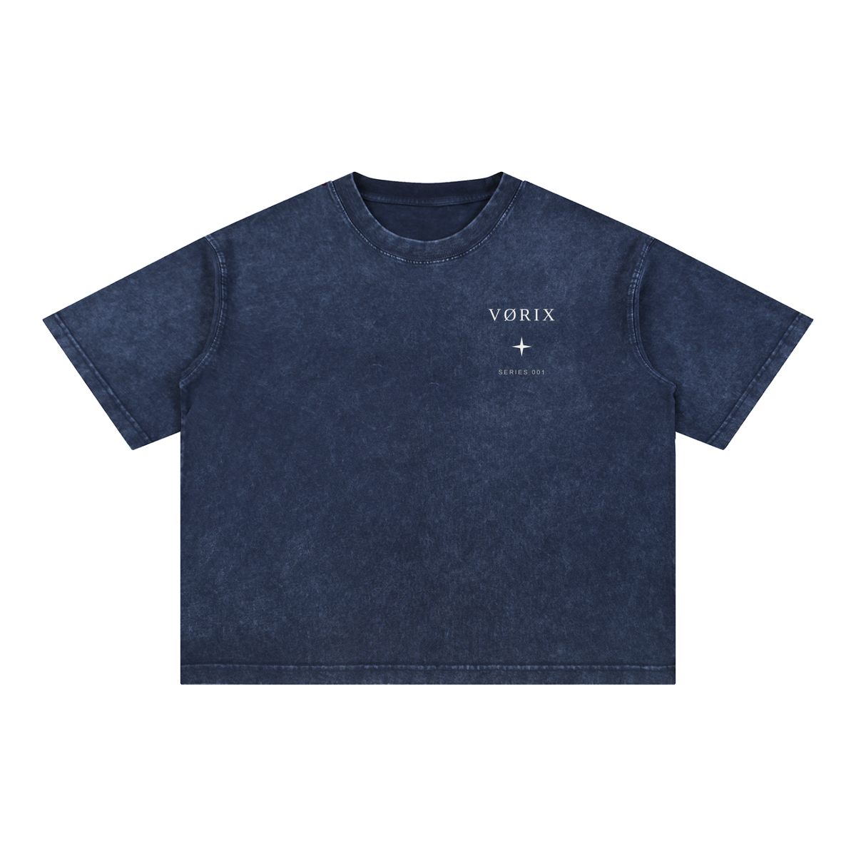 VORIX Signature / 001 oversized T-shirt in Navy, front view