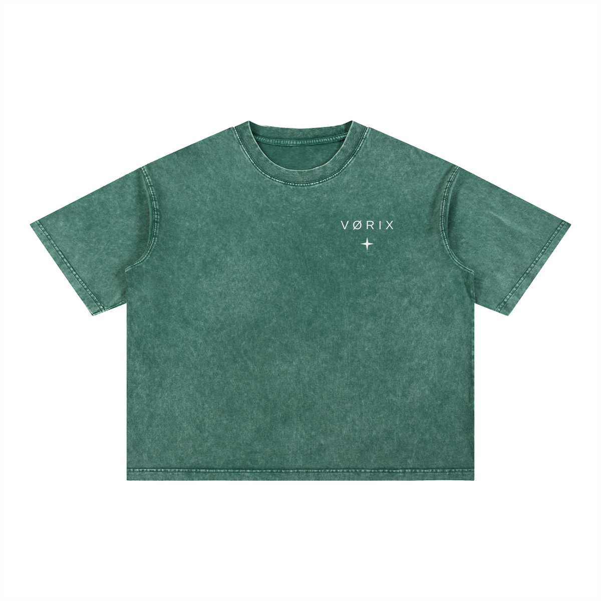 VORIX Noir / 003 oversized T-shirt in Dark Green, front view